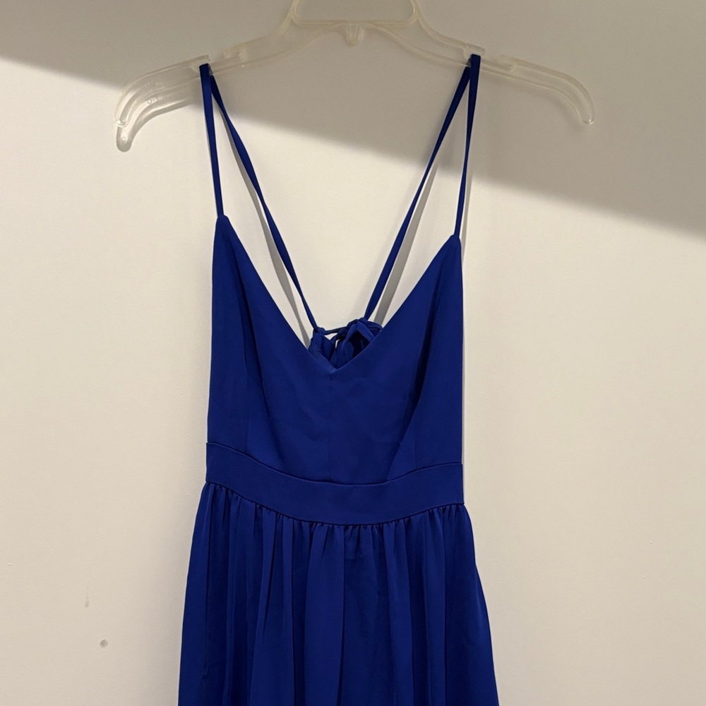 J Crew Elegant Blue Spaghetti Strap Dress